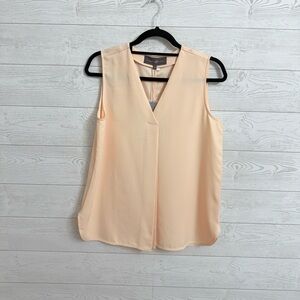 Elizabeth Clarke Women’s 100% Vegan Silk Peach Blouse. Size 4 NWT